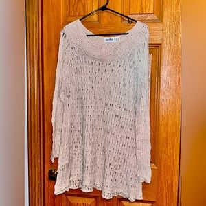 Cream lace crochet tunic